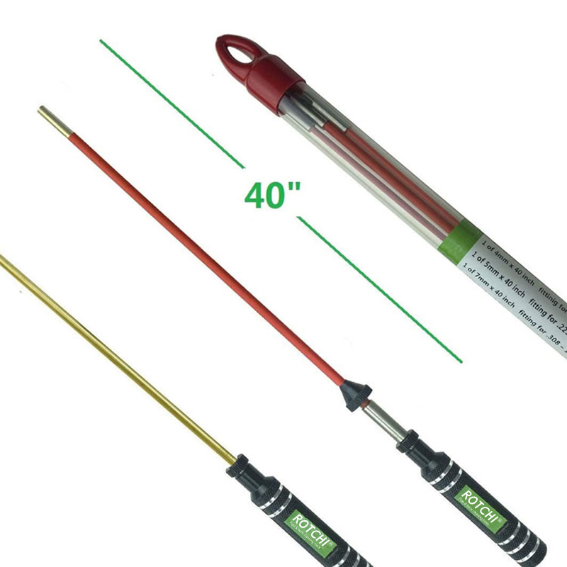 অ্যালুমিনিয়াম হ্যান্ডেল দ্রুত ঘূর্ণায়মান পিভিসি ইস্পাত বন্দুক পরিষ্কারের রড