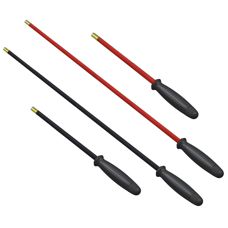 প্লাস্টিক হ্যান্ডেল দ্রুত ঘূর্ণায়মান পিভিসি ইস্পাত বন্দুক পরিষ্কারের রড