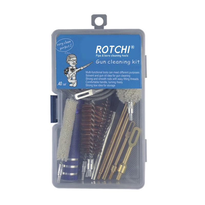 ইউনিভার্সাল গান ক্লিনিং কিট প্লাস্টিক বক্স প্যাক করা