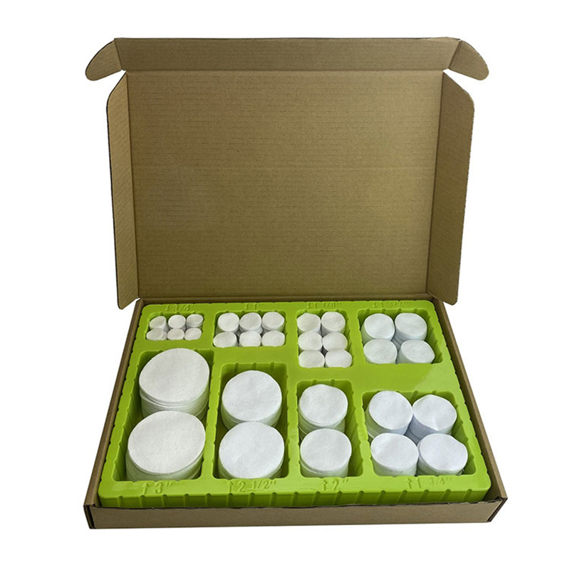 ইউনিভার্সাল সাদা সুতির কাপড় স্কয়ার বন্দুক পরিষ্কারের প্যাচ ফোস্কা বাক্স